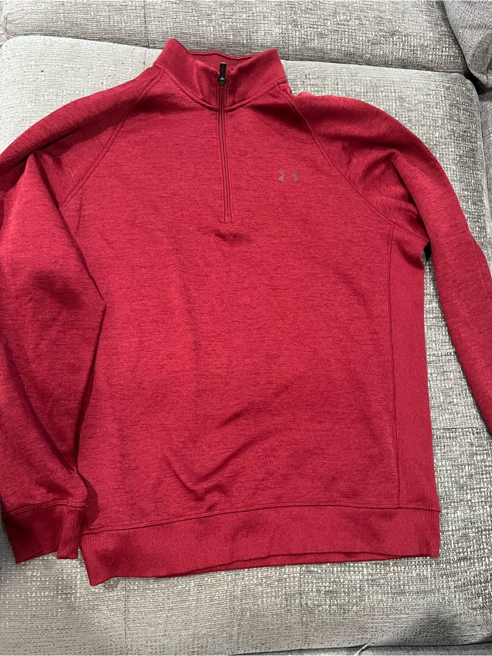 Under Armour Men's Heathered Crimson Quarter-Zip Pullover